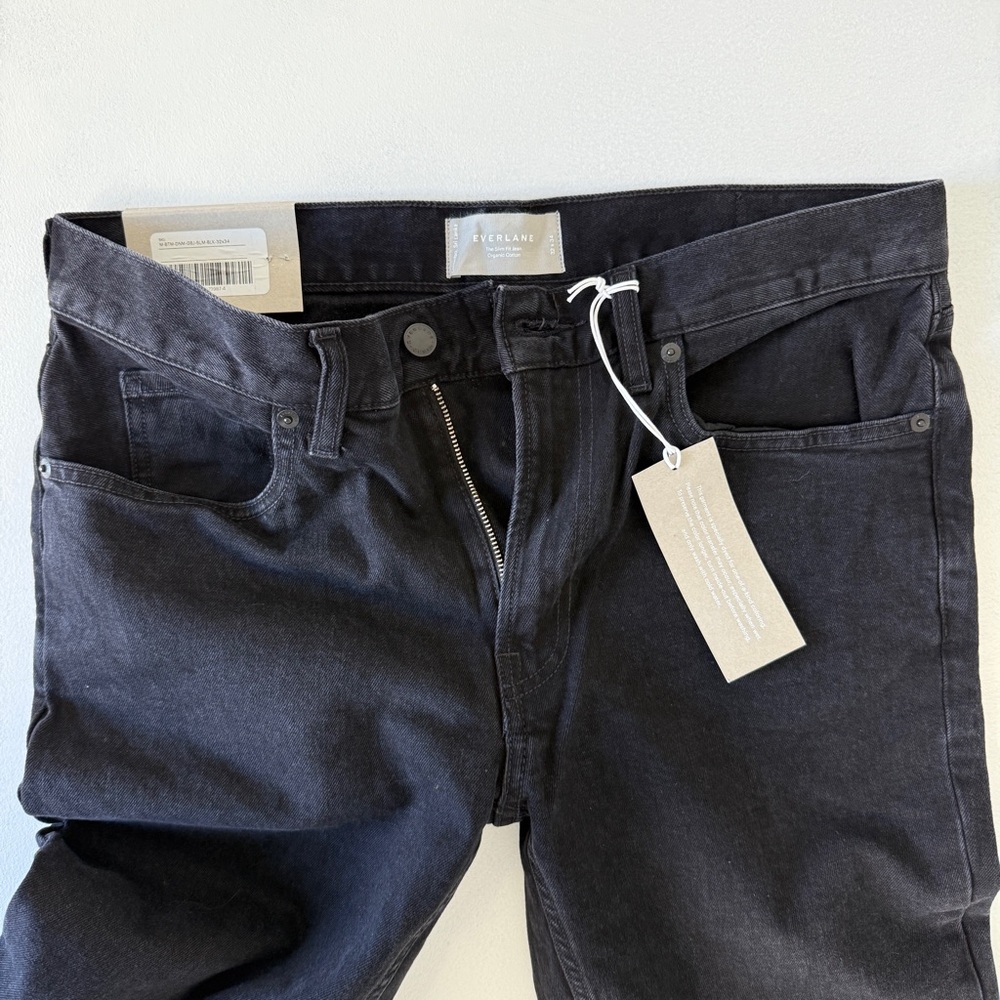 Everlane • Organic Slim Jeans • Black • NWT 32x34